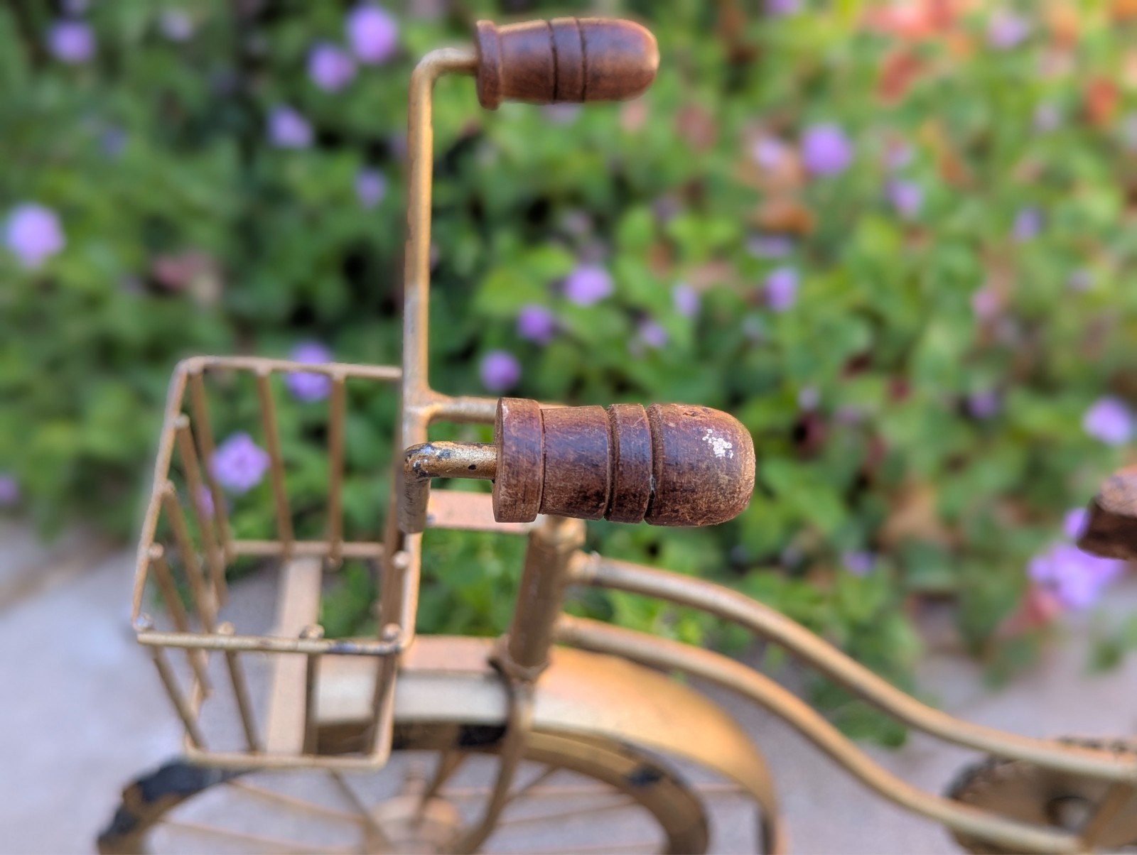GIANT bicycle sculpture gold see photos for condition 21″ long mcm decor bike