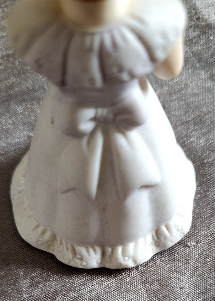 Vintage Enesco Brunette Growing Up Girl Birthday Girl Age 4 Figurine 1982