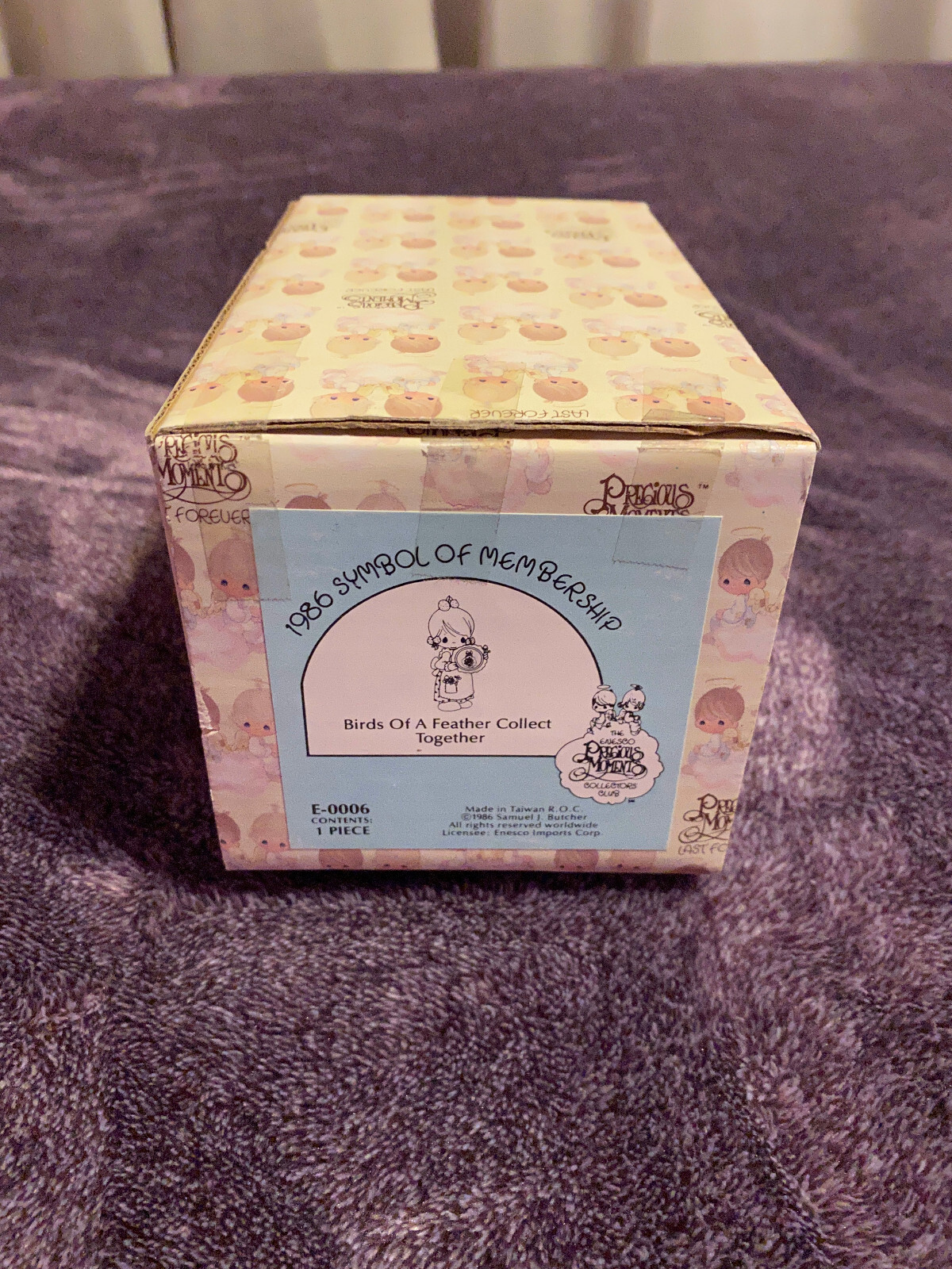 5 PRECIOUS MOMENTS Enesco EMPTY Boxes 1984 1985 1986 1988 1989 Membership VTG