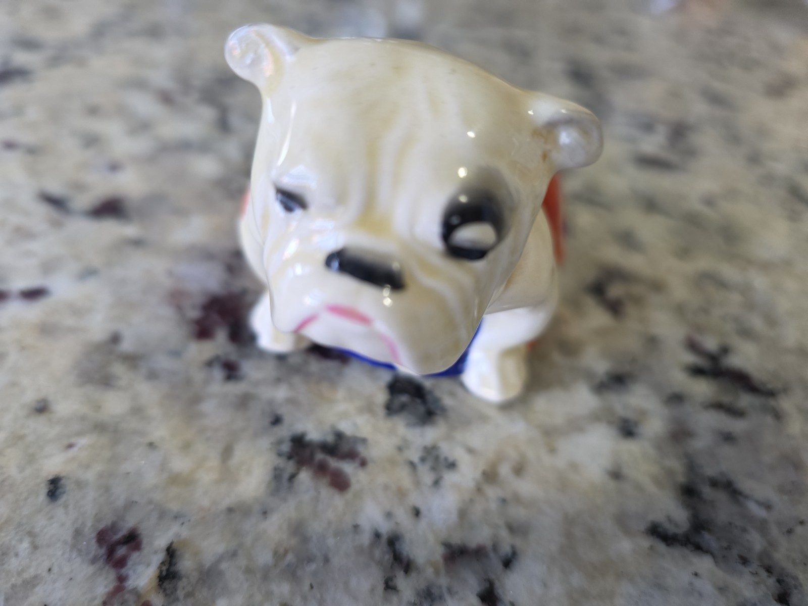 1940 Royal Doulton English Churchill Bulldog in Union Jack Flag -Chipped