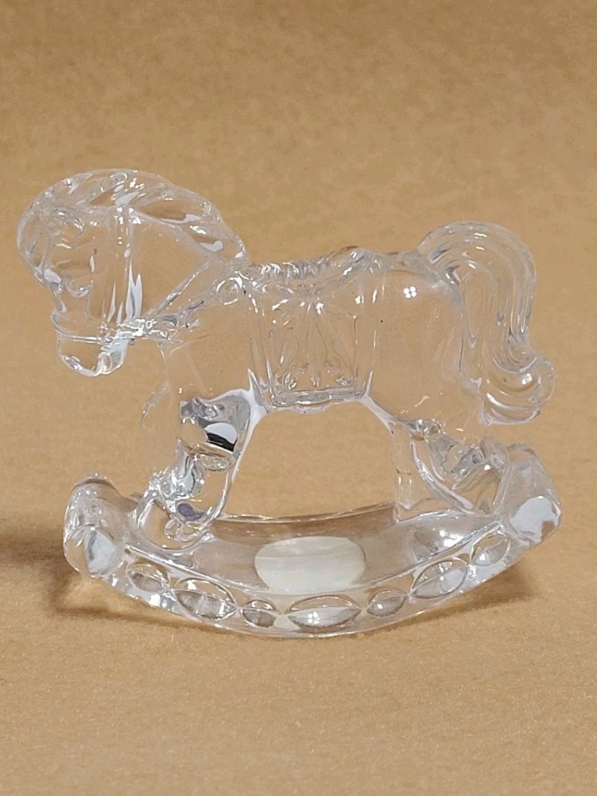 Lead Crystal Rocking Horse. Made In Germany By Princess House.