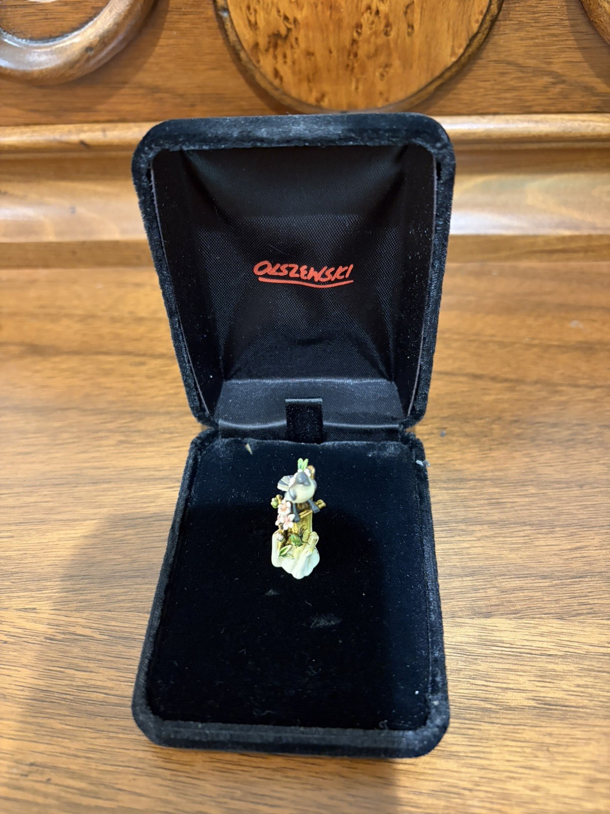 Olszewski Mockingbird with Peach Blossoms AP 69/100 Figurine Miniature