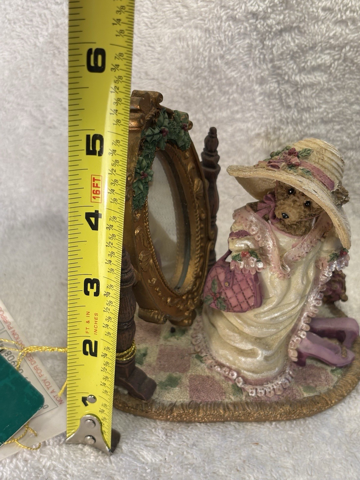 VTG Trim A Home (Kmart Exclusive) VICTORIAN BEAR LOOKING IN MIRROR FIGURINE NWT