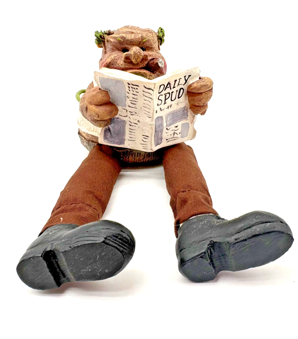 Half Baked Potato Grumpy Cigar Reader Shelf Sitter WMG 2006 Daily Spud Figurine