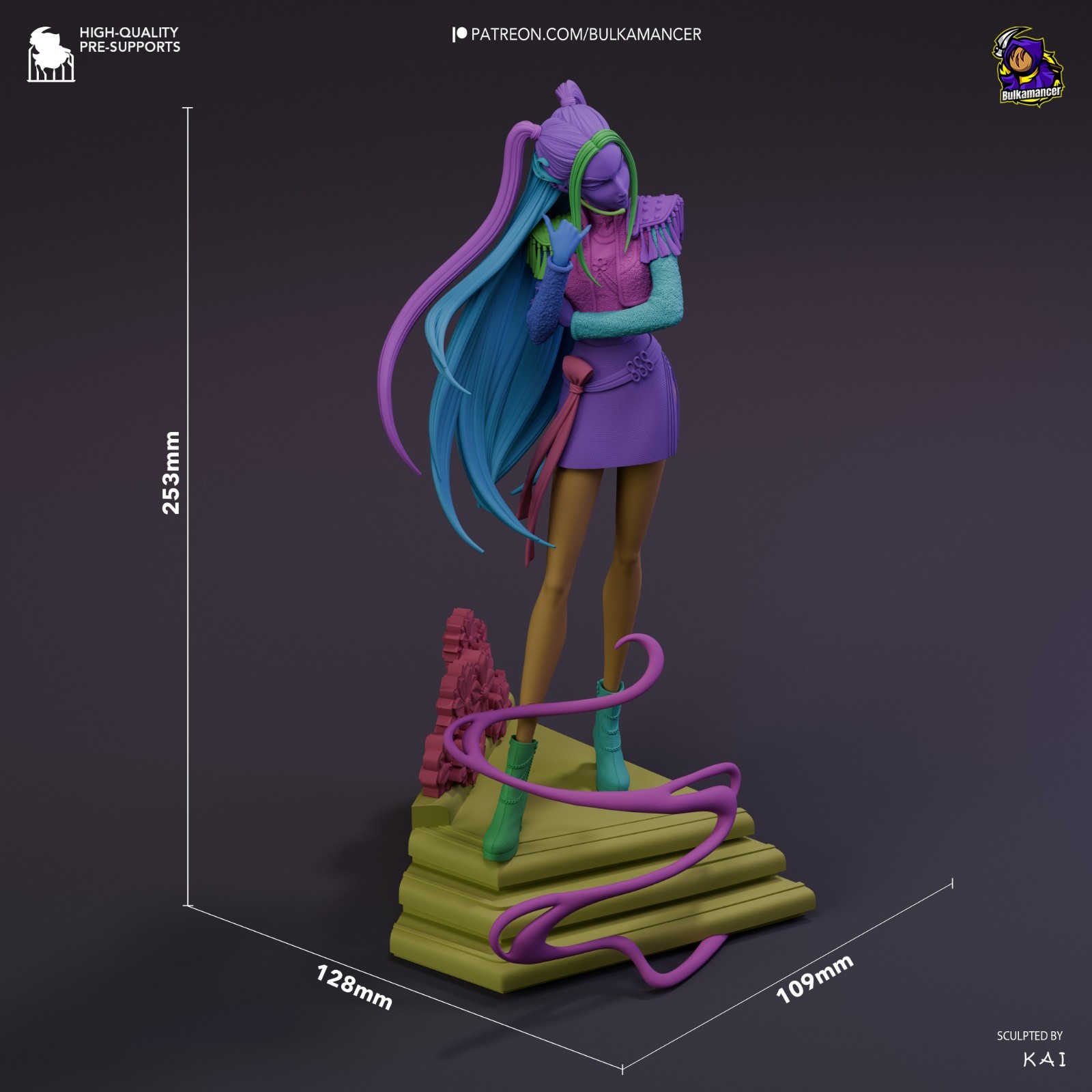 Mira – K-Pop Demon Hunters 1/8 Scale Figure Statue 3D Print Model Kit Unpainted