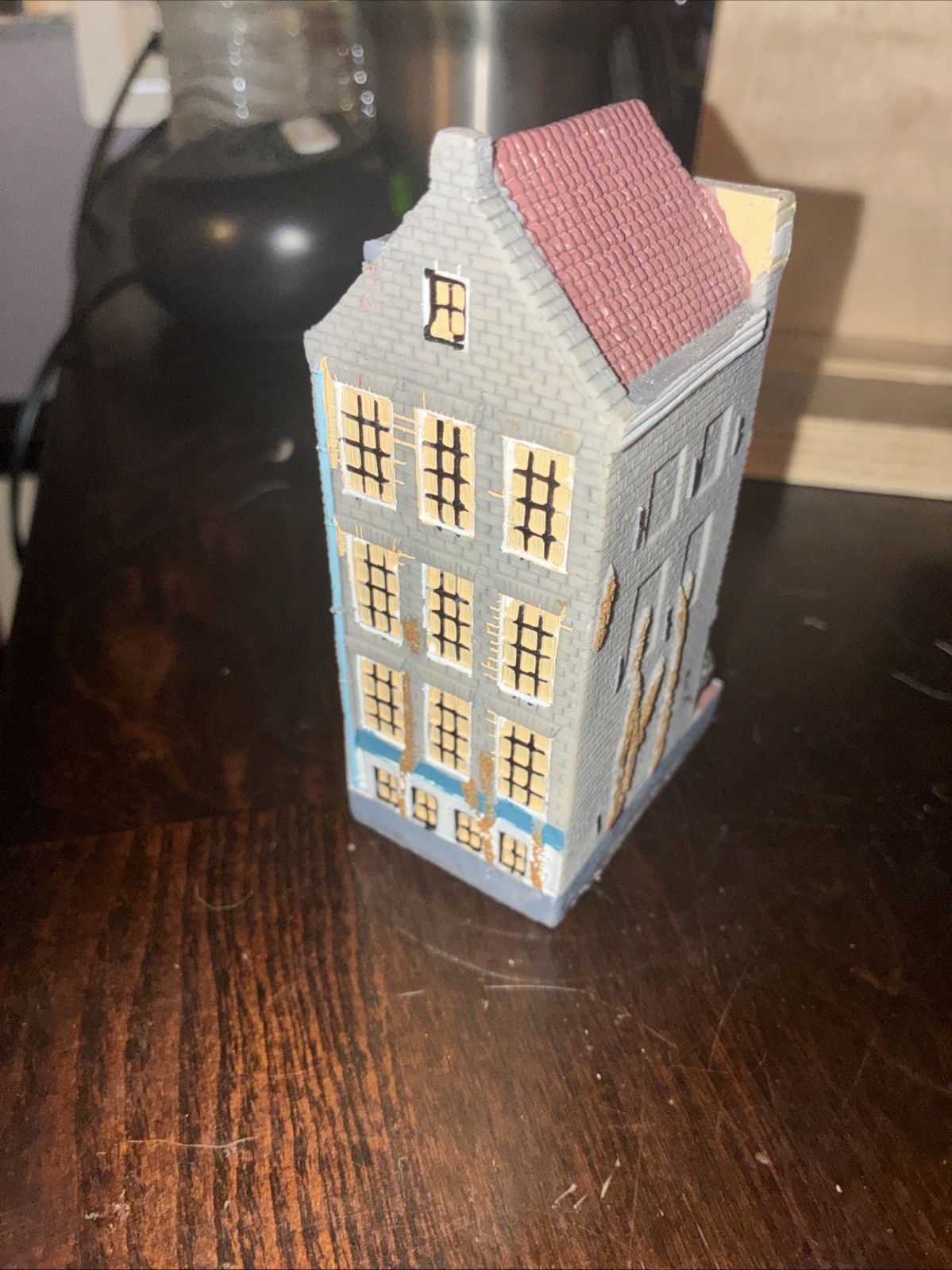 Amsterdam Canal House Figurine Anne Frank House Miniature Souvenir Polystone