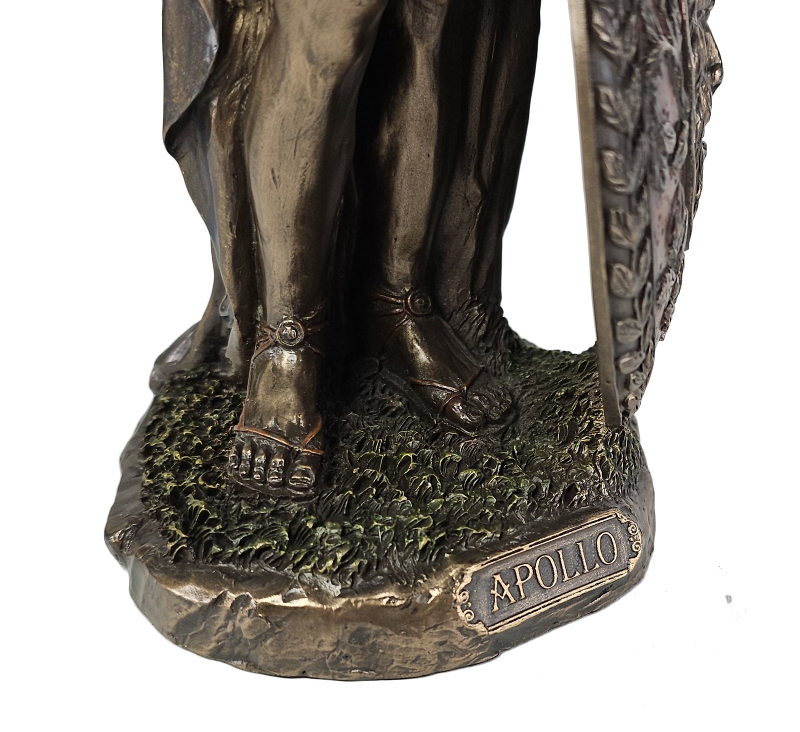 11 3/4″ Apollo God of Sun W/ Bow Greek Mythology Statue Bronze Finish semi nude
