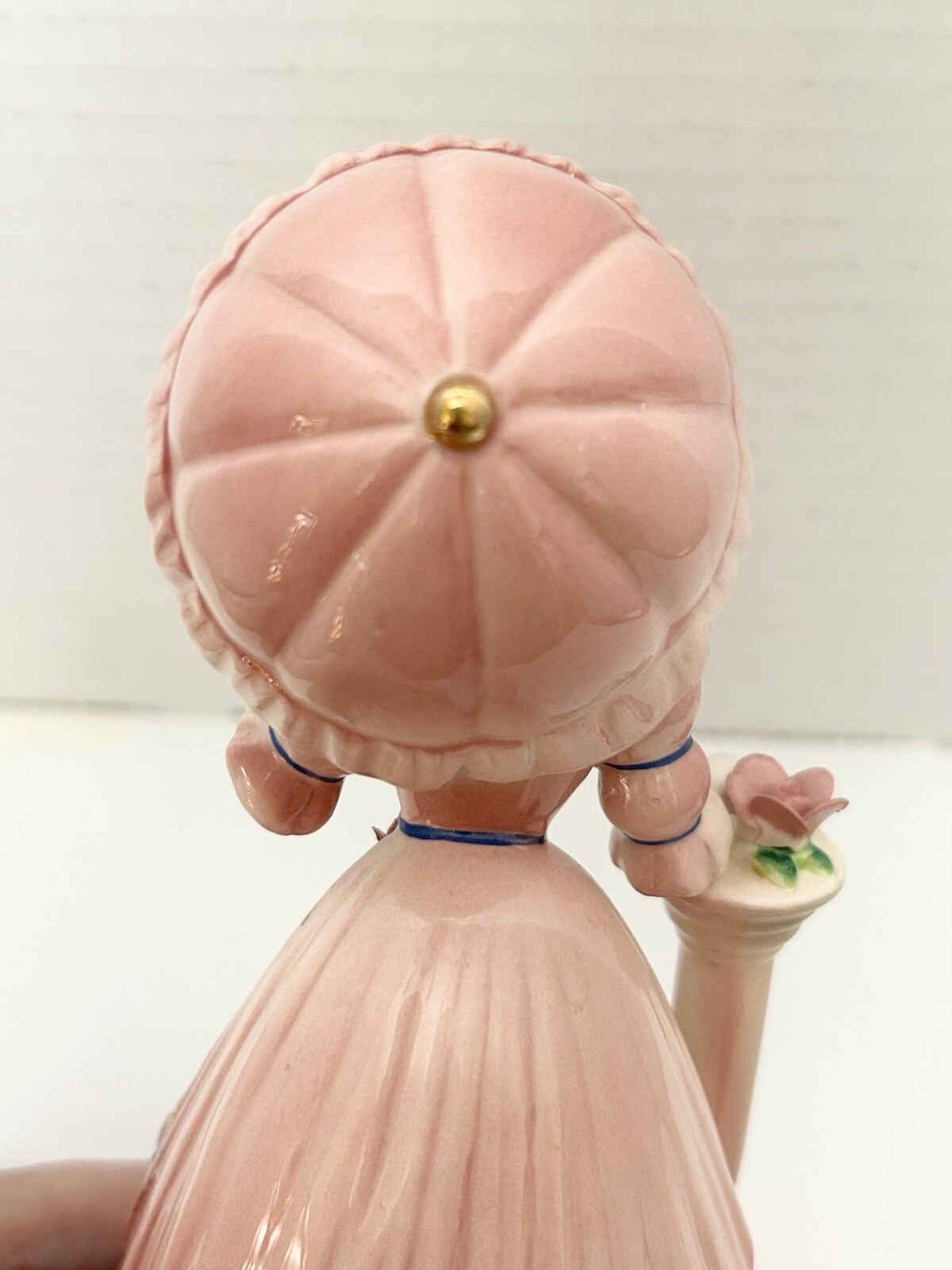 Josef Originals Gibson Girl Melanie w/ Parasol Umbrella Figurine Pink Dress
