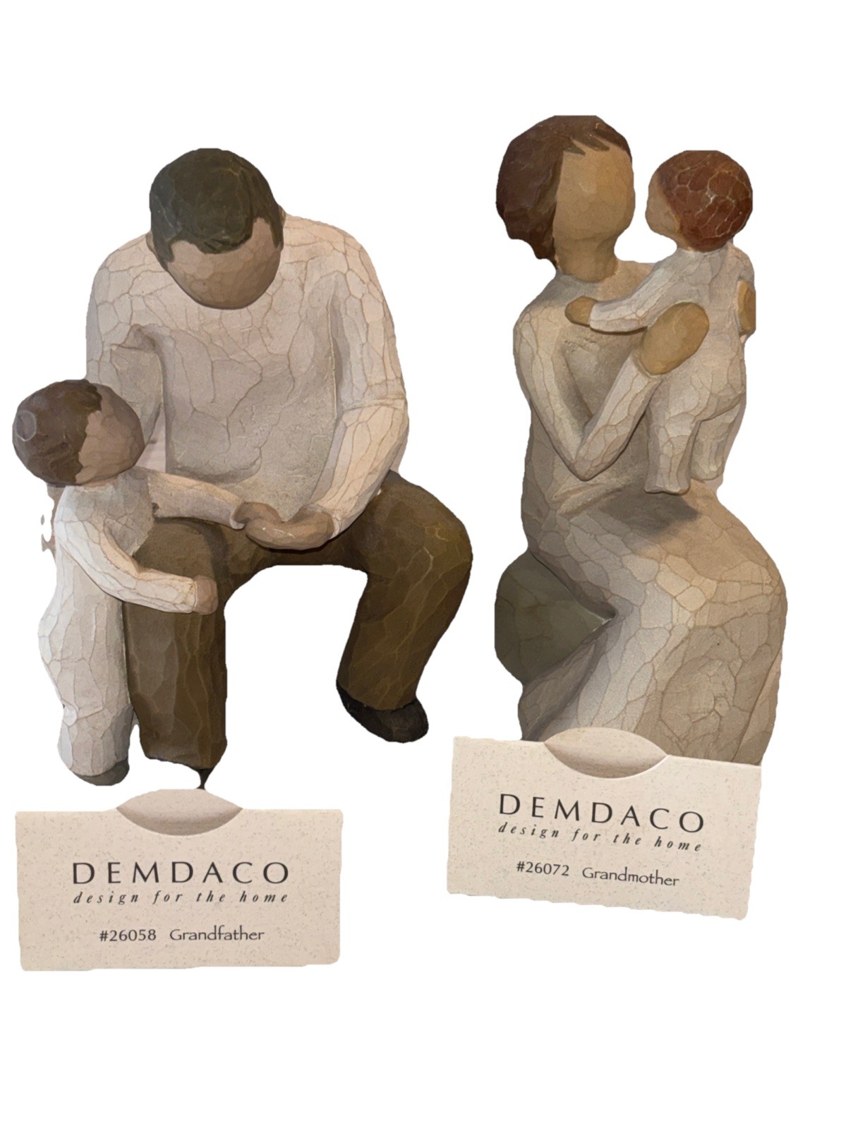WILLOW TREE Grandmother & Grandfather Figurines 2001 No Box, Grandparents Gift