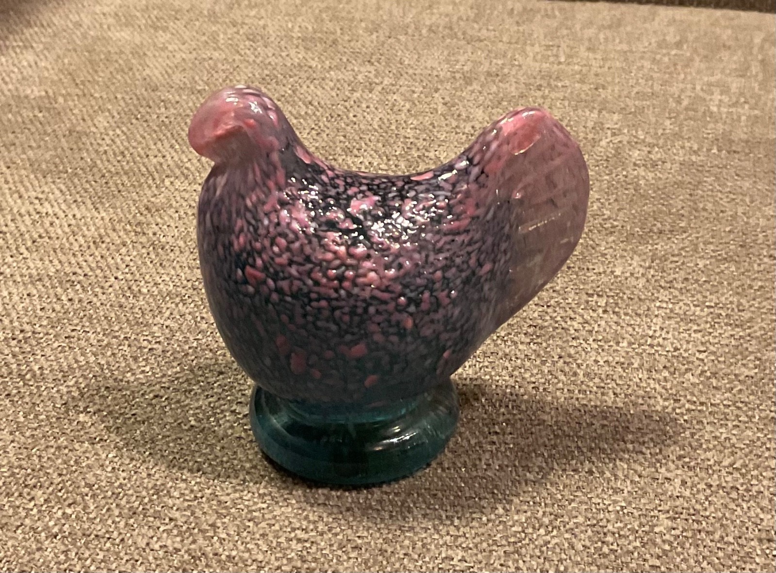 Vintage Becraft Glass Chicken Hen Rooster Paperweight