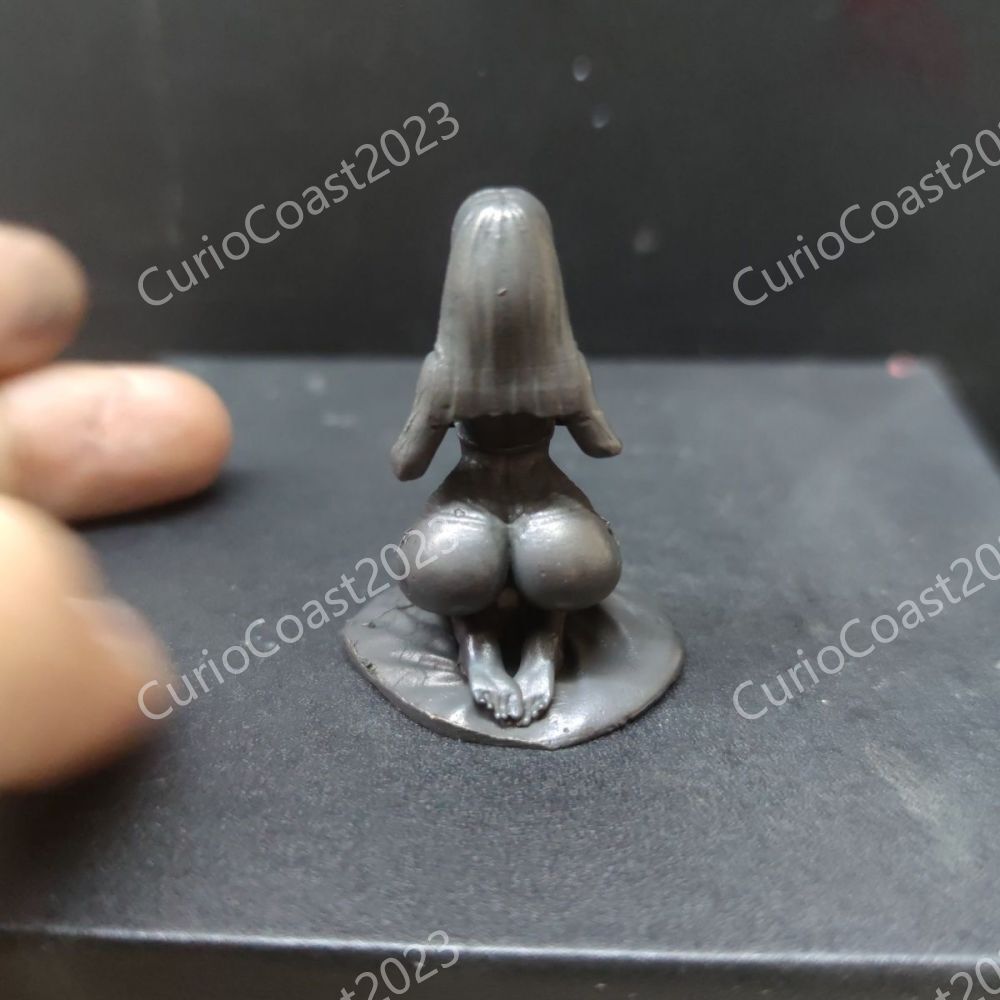 Pure Brass Busty Lady Girl Copper Beauty Elf Lily Ornaments Female Body Statue