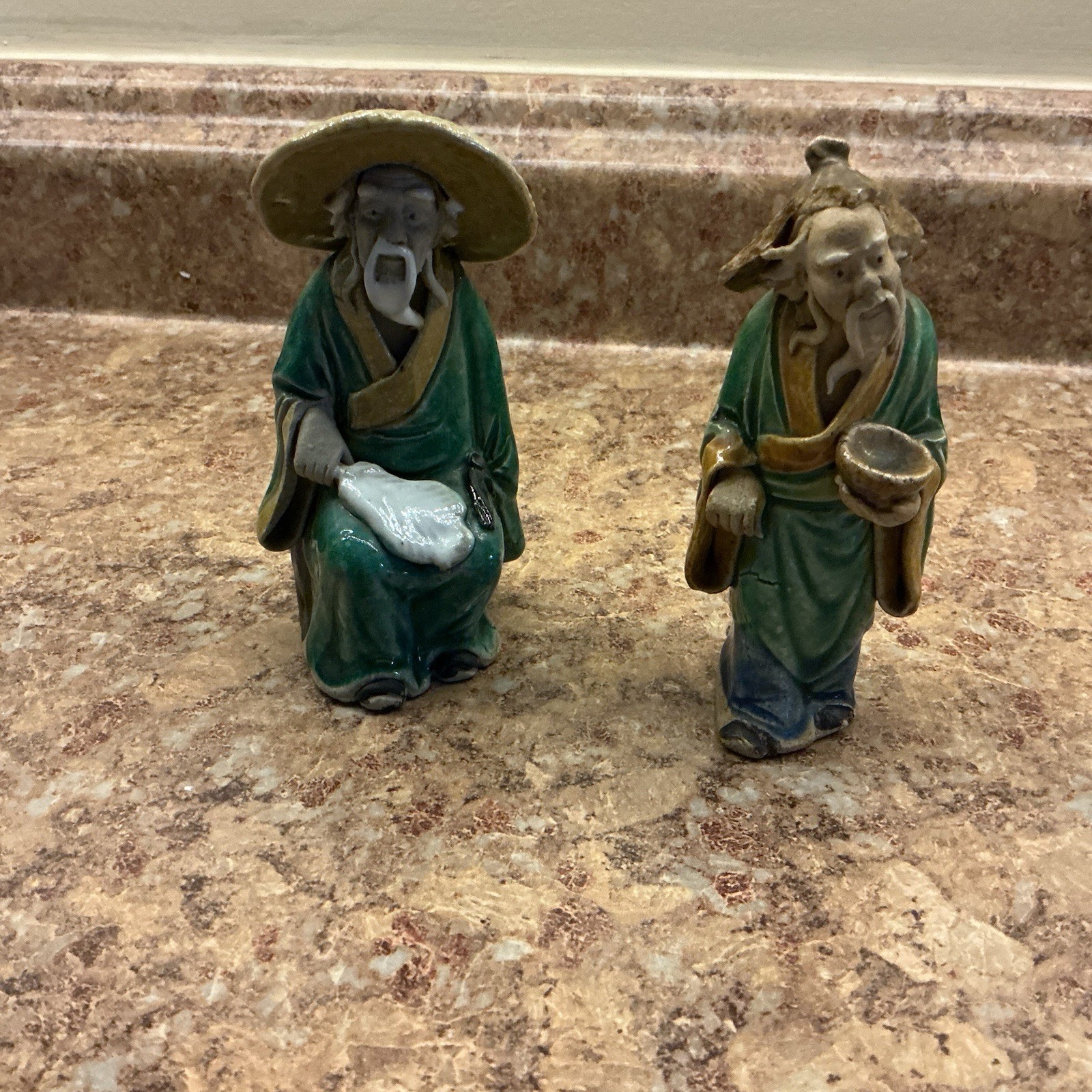 Vintage Handpainted Set Of Six Men Figurines From China ￼