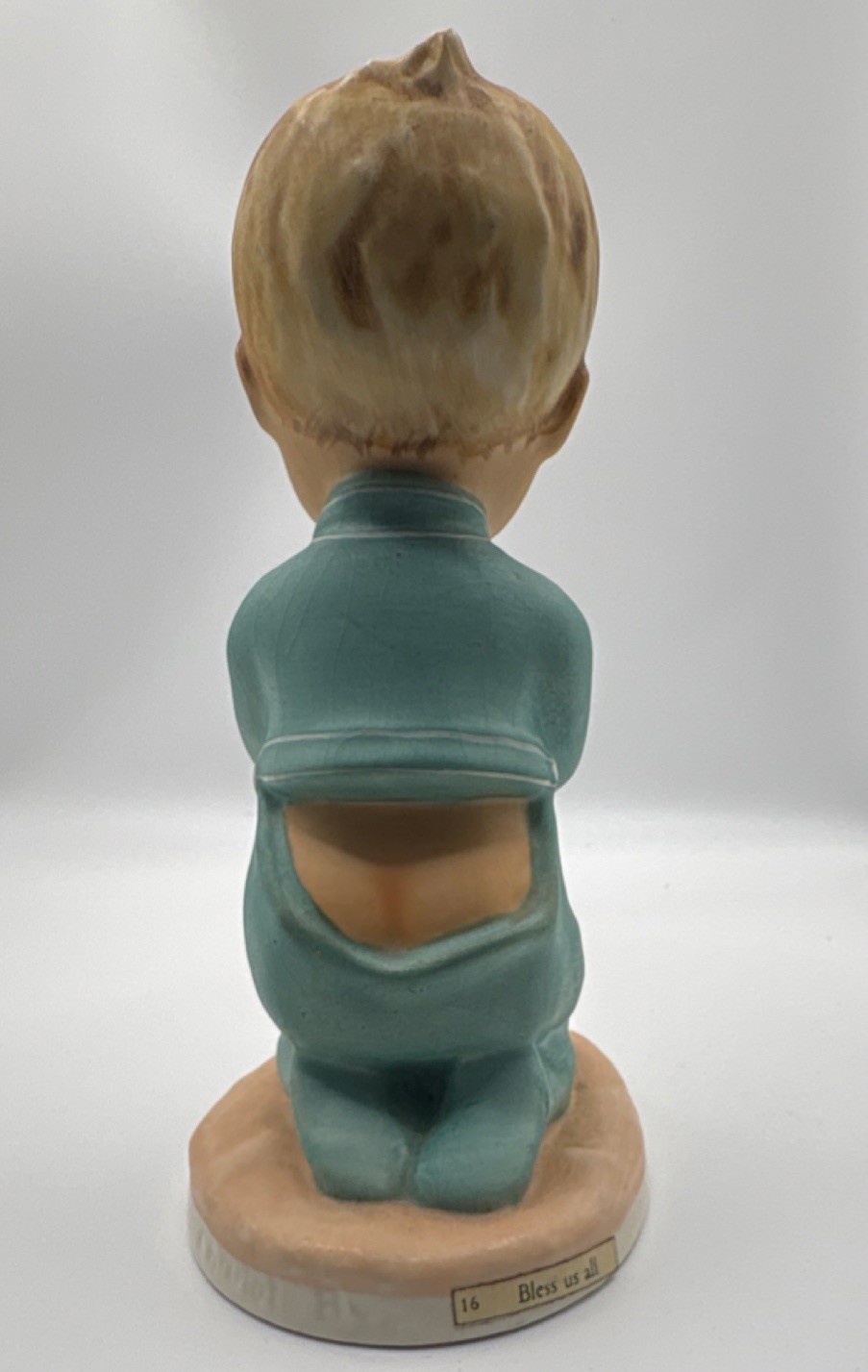 Goebel Charlot Praying Child Figurine Blue ‘Bless Us All’