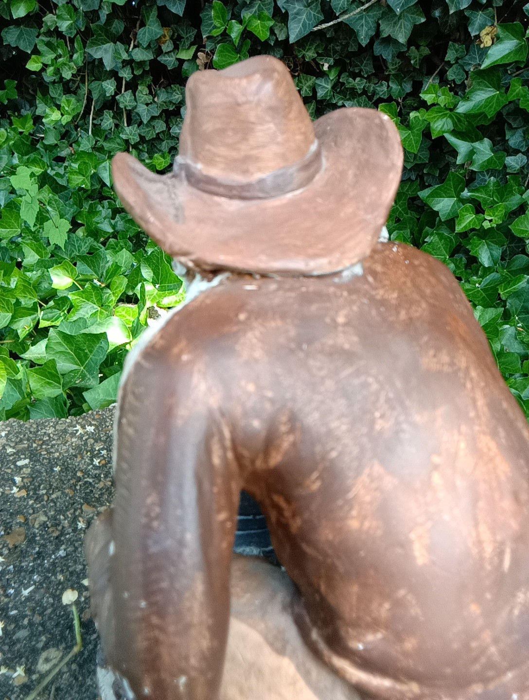 SUNDANCE ORIGINAL 1981 Campfire Cowboy Rare Chalkware 8″ RARE By Th Meg Rockwood