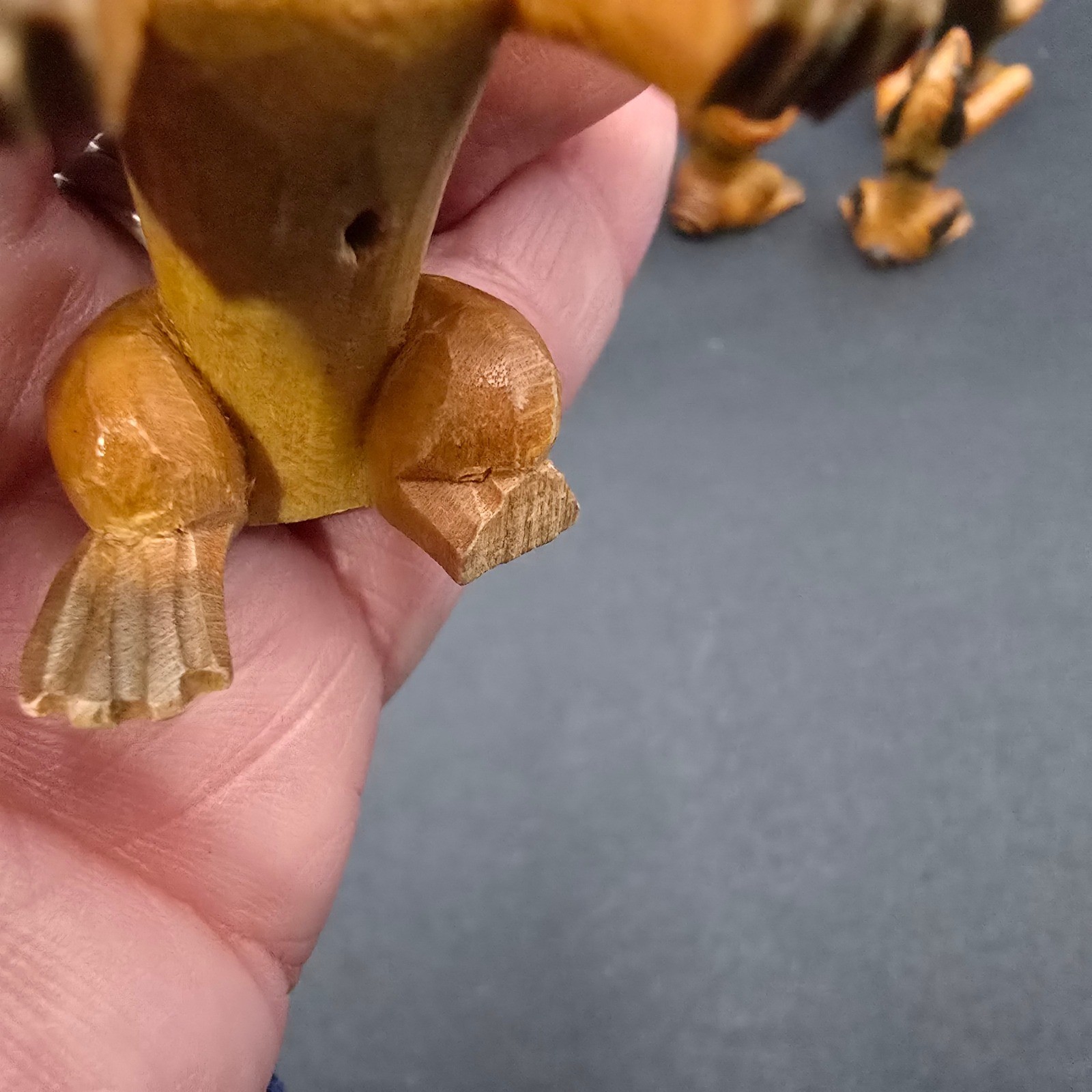 Vintage Hand Carved Wood Dog Band Figurines 8 Piece Set Musical Canine Orchestra