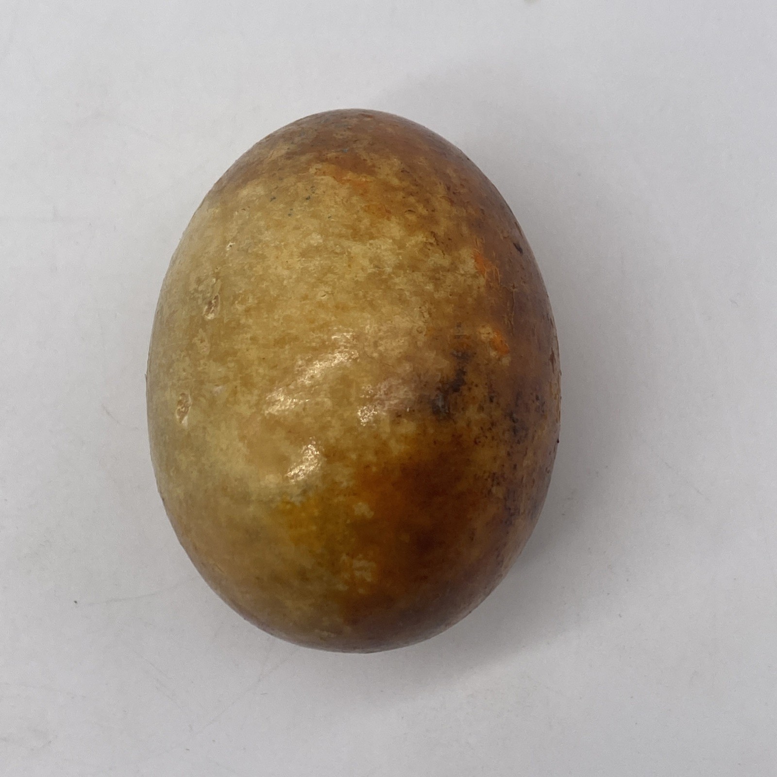 Vintage Napcoware Italy Brown Orange Marble Stone Egg