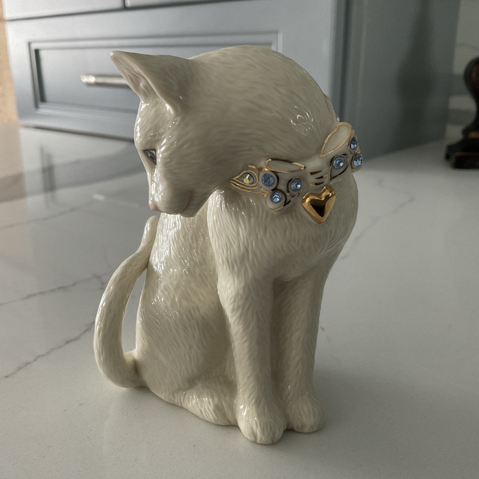 LENOX SWEET DEVOTION CAT 24K GOLD & SWAROVSKI CRYSTALS