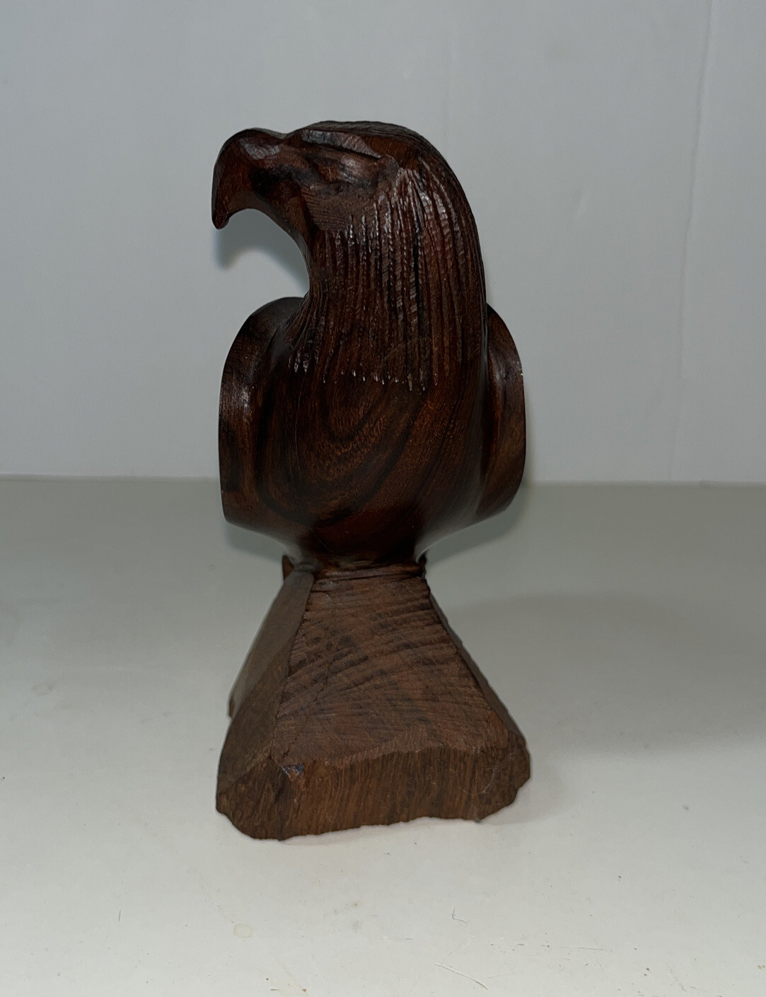 Eagle Hand Carved Crafted Art Sculpture Solid Rosewood Figurine 5.5” Inches