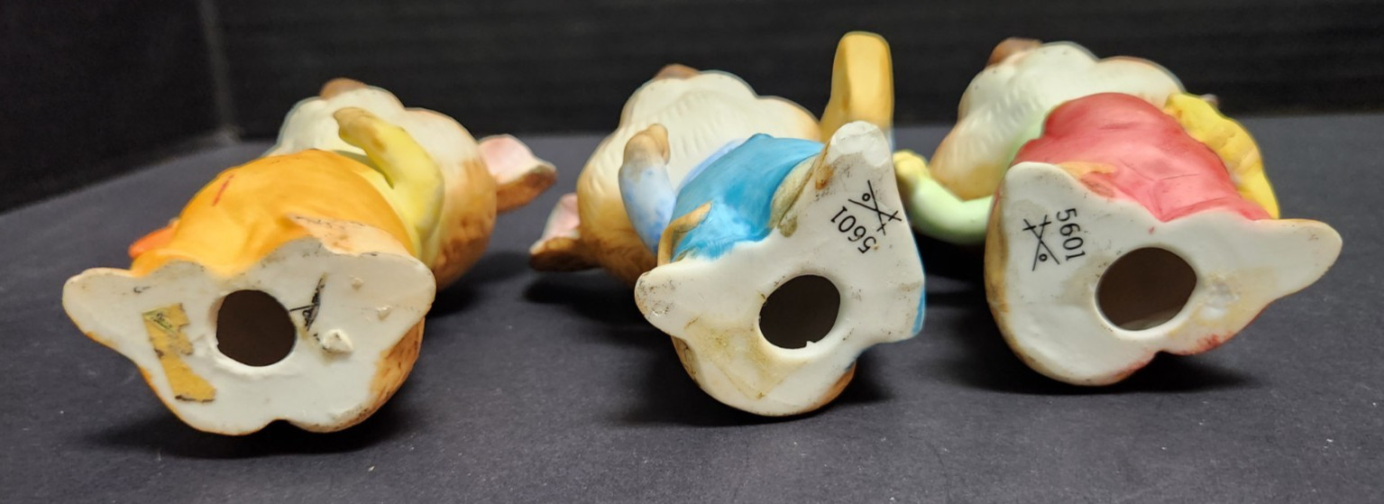 VTG Kitchen Mice 3.5″ Country Mice Holding Food Corn Carrot Cheese 5601 Homco