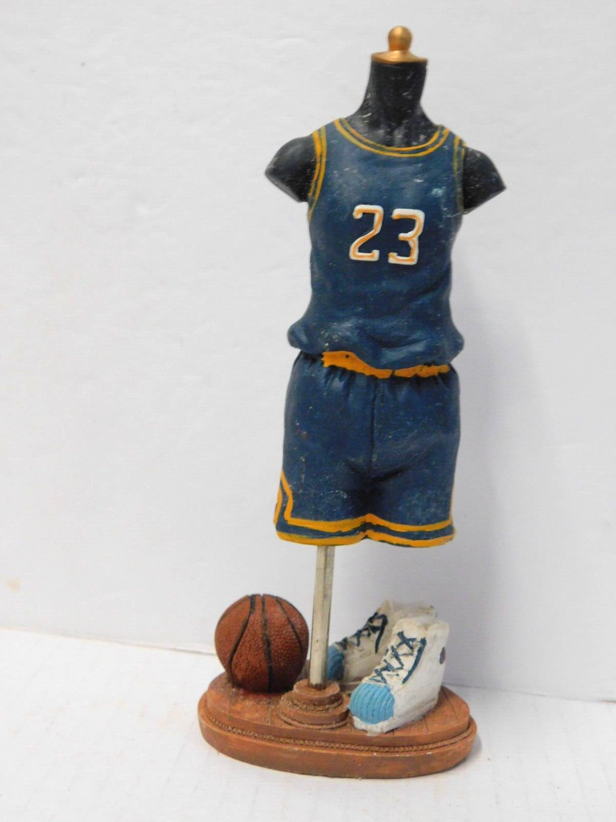 Basketball Uniform Outfit Figurine Jersey Shoes Ball About 6.25 inches