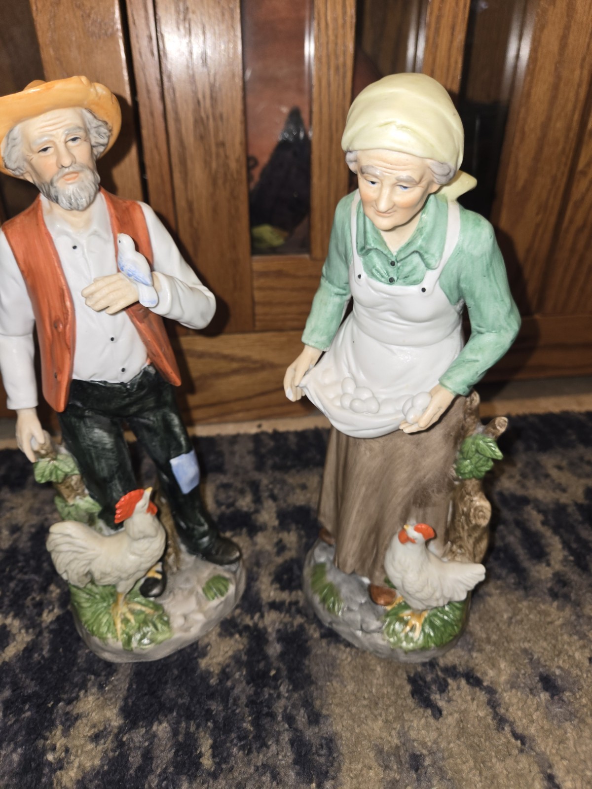 VTG HOME INTERIORS HOMCO GRANDMA AND GRANDPA HEN HOUSE FARMERS CHICKEN EGGS READ
