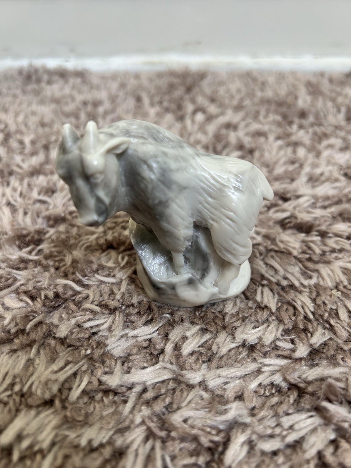 Pearlite Marblecraft Hand Carved Marble Ram Mountain Goat Figurine Canada 3.25”