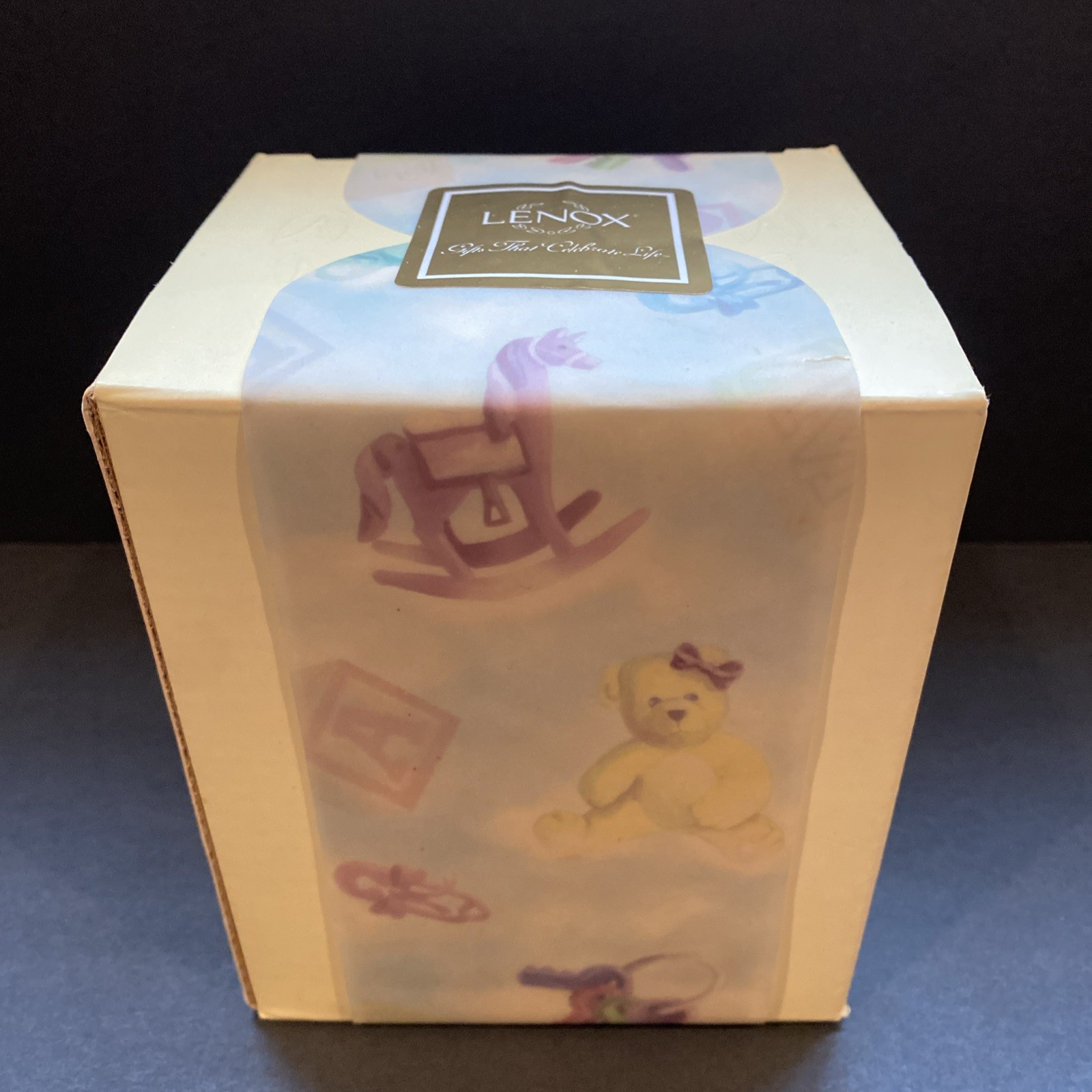 NIB Lenox Baby Jewel Collection Teddy Bear Bank Silverplated Detachable Photo ❤️