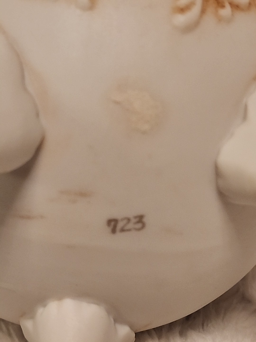 3 Footed Cracked Egg Lefton Japan #723 Angels Cherub Porcelain Vase