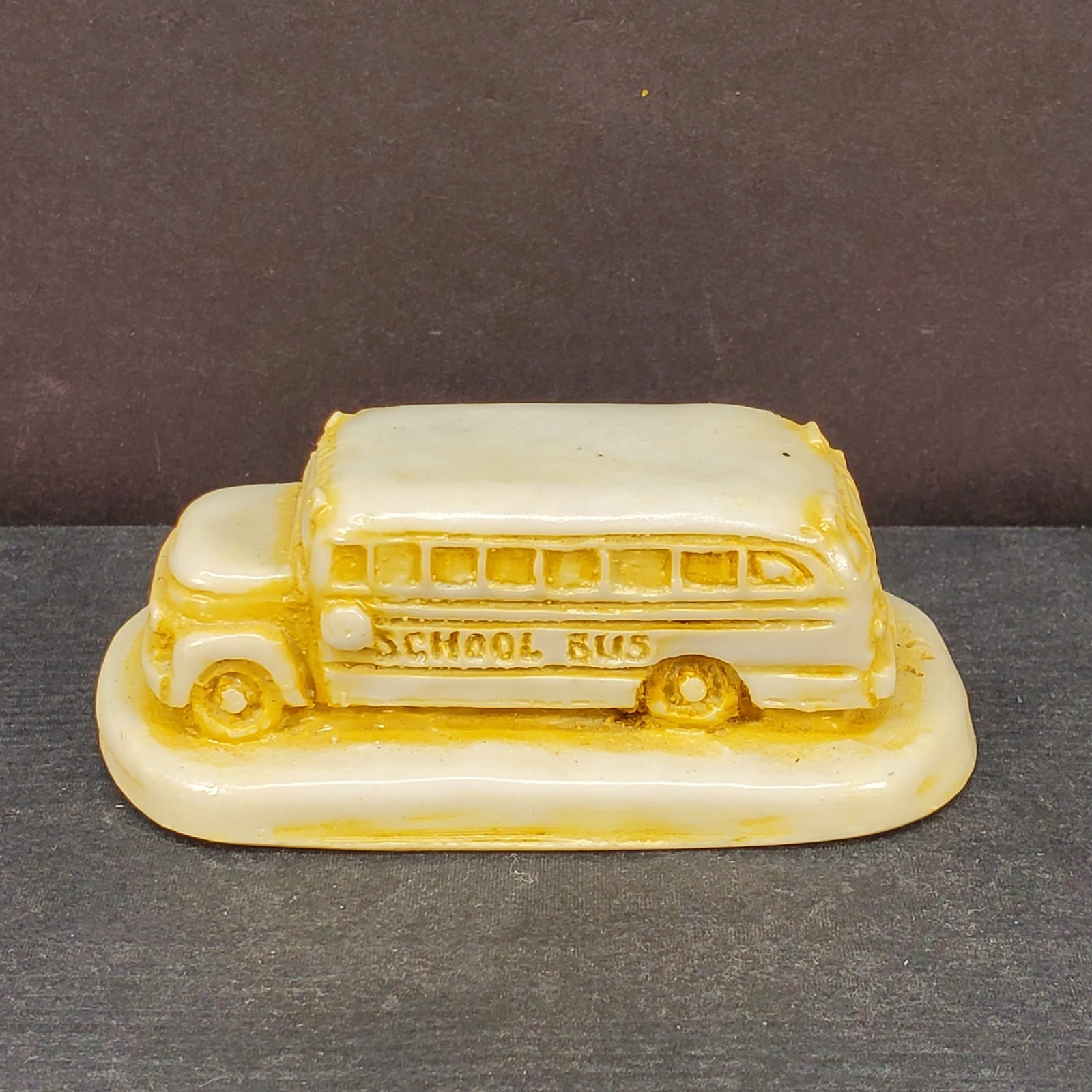 Georgia Marble Figurine Limited Edition Hand Crafted School Bus 1007/3000 Signed
