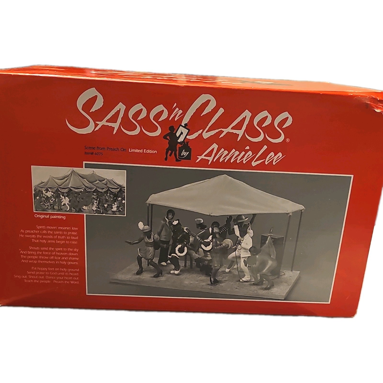 Annie Lee Sass ‘n Class Preach On Limited Edition Boxed Resin Figurine, Red
