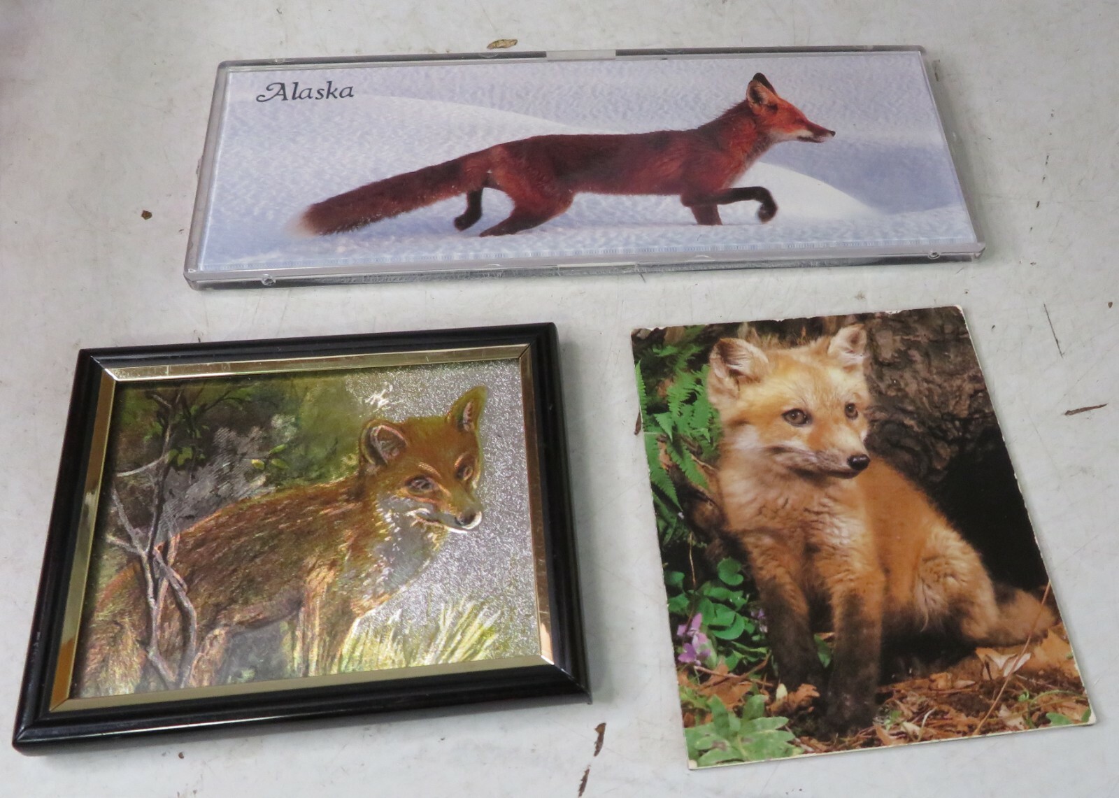 Red Fox 3 pc Figure Collectible Woodland Wild Animal Used Refrigerator Magnets