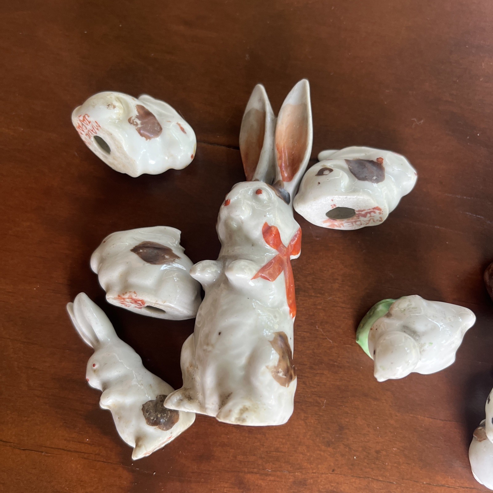 Lot of 12 Vintage Animal Figurines Ceramic Bone China Made in Japan