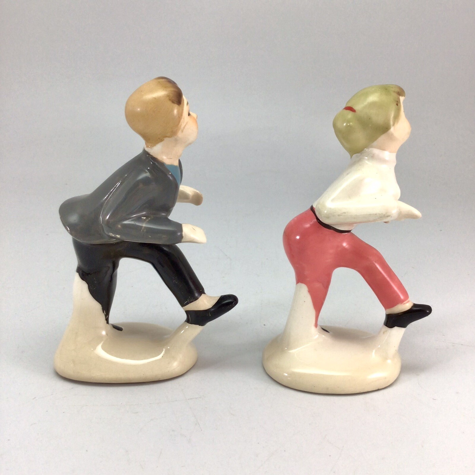Vintage Sock Hop Dance Figurines J. L. Co. Teens Dancing 4″ Teenagers Japan