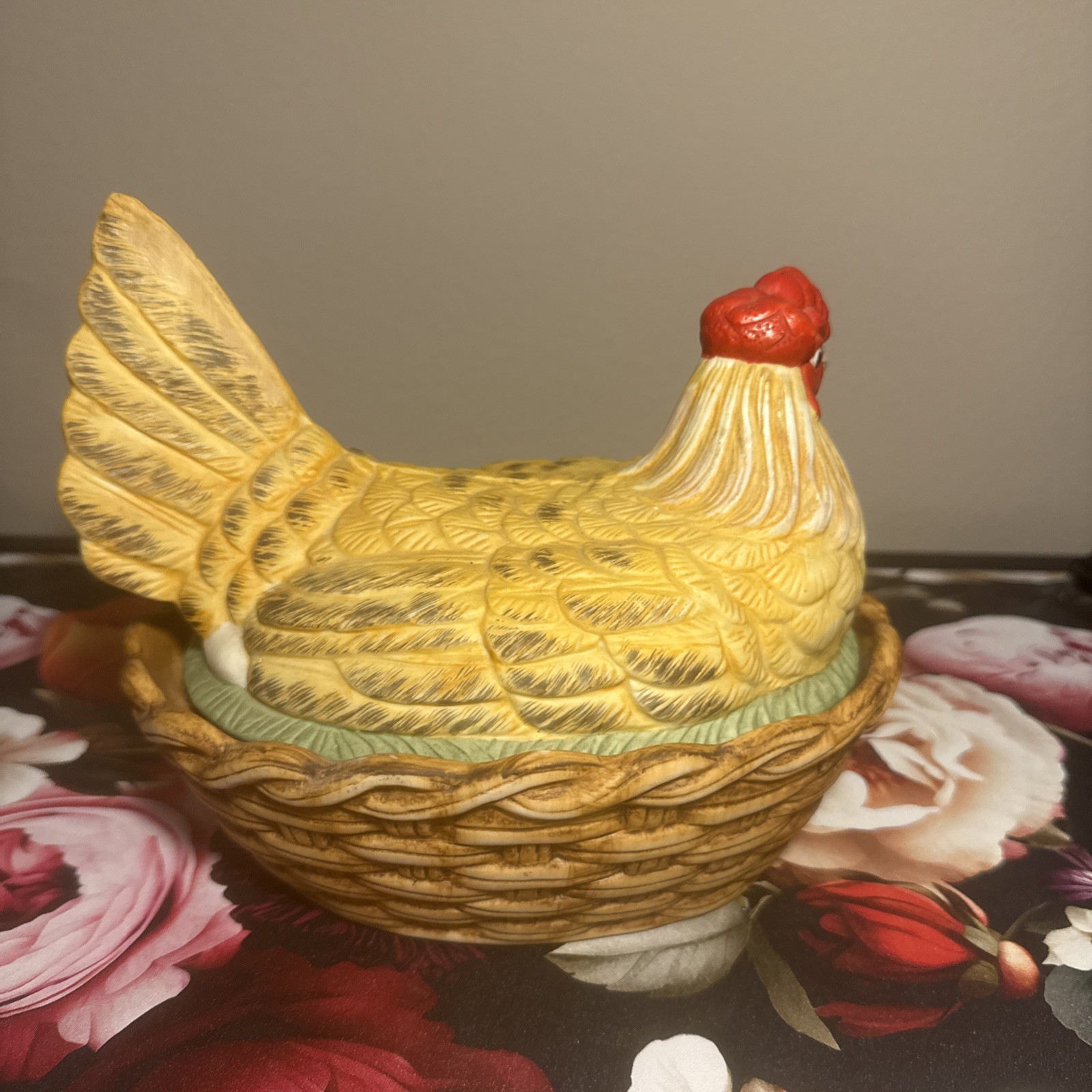 Bisque Porcelain Nesting Hen, Circa Early 1900’s, Possible Staffordshire
