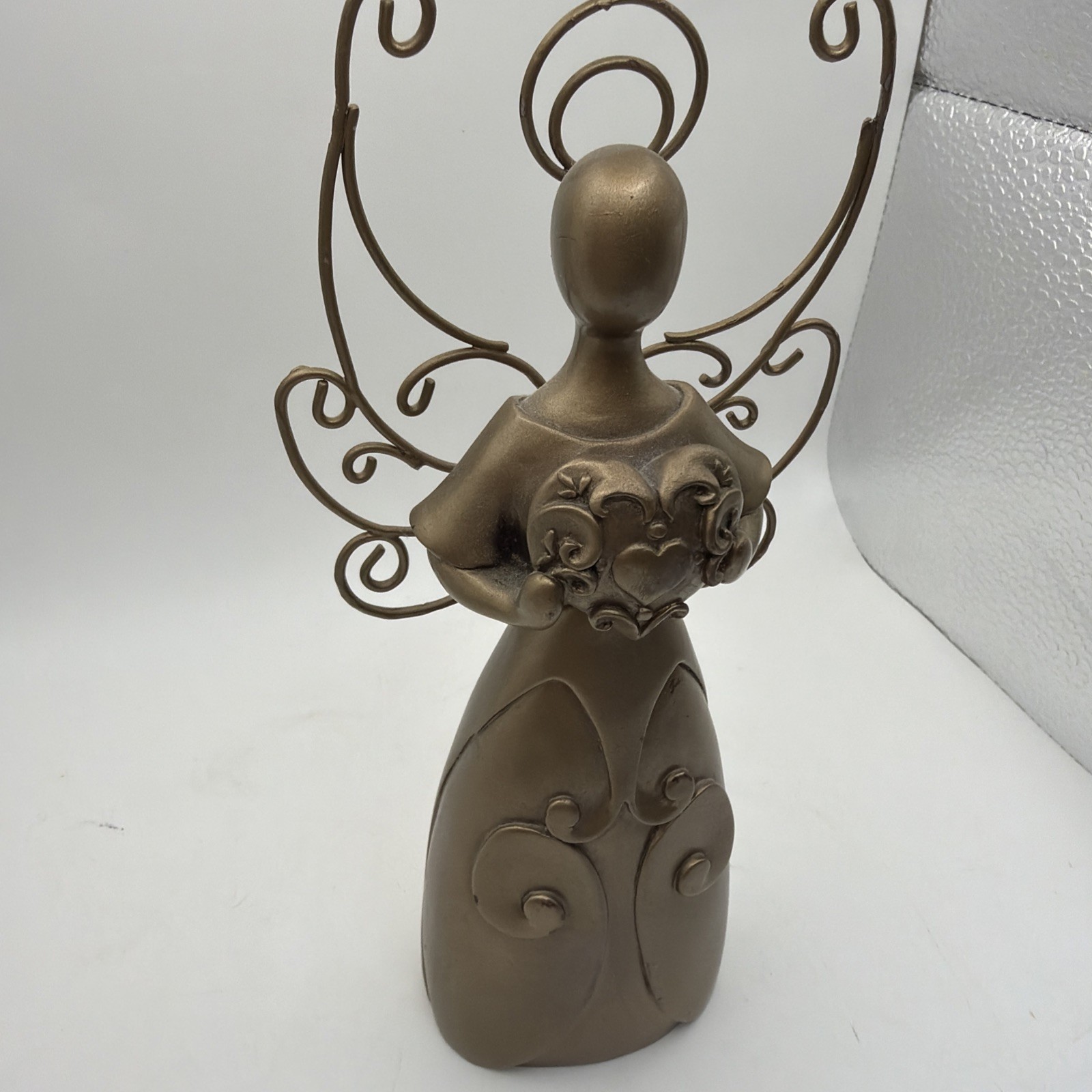 Second Nature Bronze Colored Heavy Metal “Adoration-Gold” Angel Heart Filigree