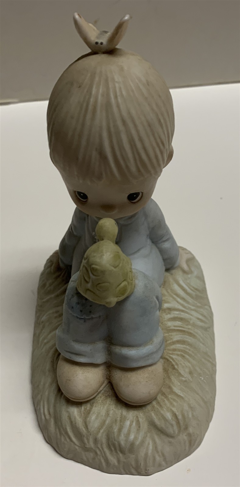1977 Precious Moments Love is Kind Boy & Turtle Jonathan & David Figuirine