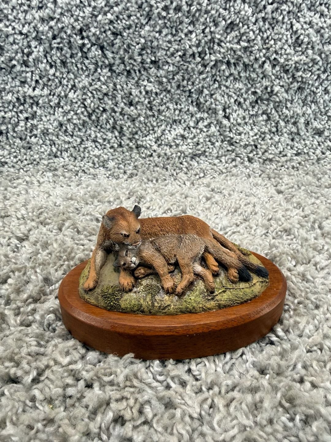 Vintage 1979 Hamilton Collection American Wildlife Cougar and Cub