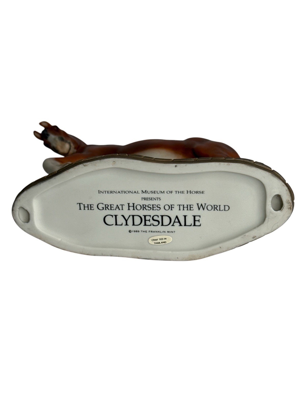 Franklin Mint Great Horses of the World Clydesdale Figurine 1989 Horse Statue