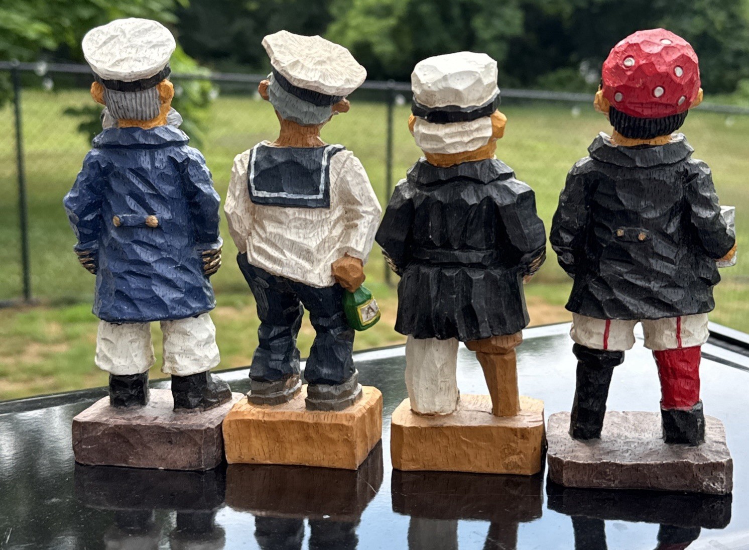 Vintage Lot Nautical Figurines Old Salt Sea Captain Sailor Boat Shelf Display