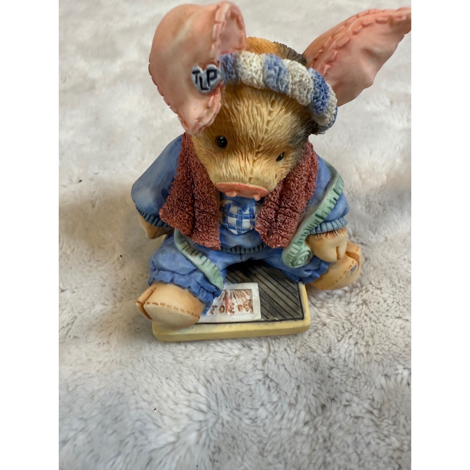 Enesco This Little Piggy Had None Figurine 1994 Mary Rhyner 124559 Vintage Pig