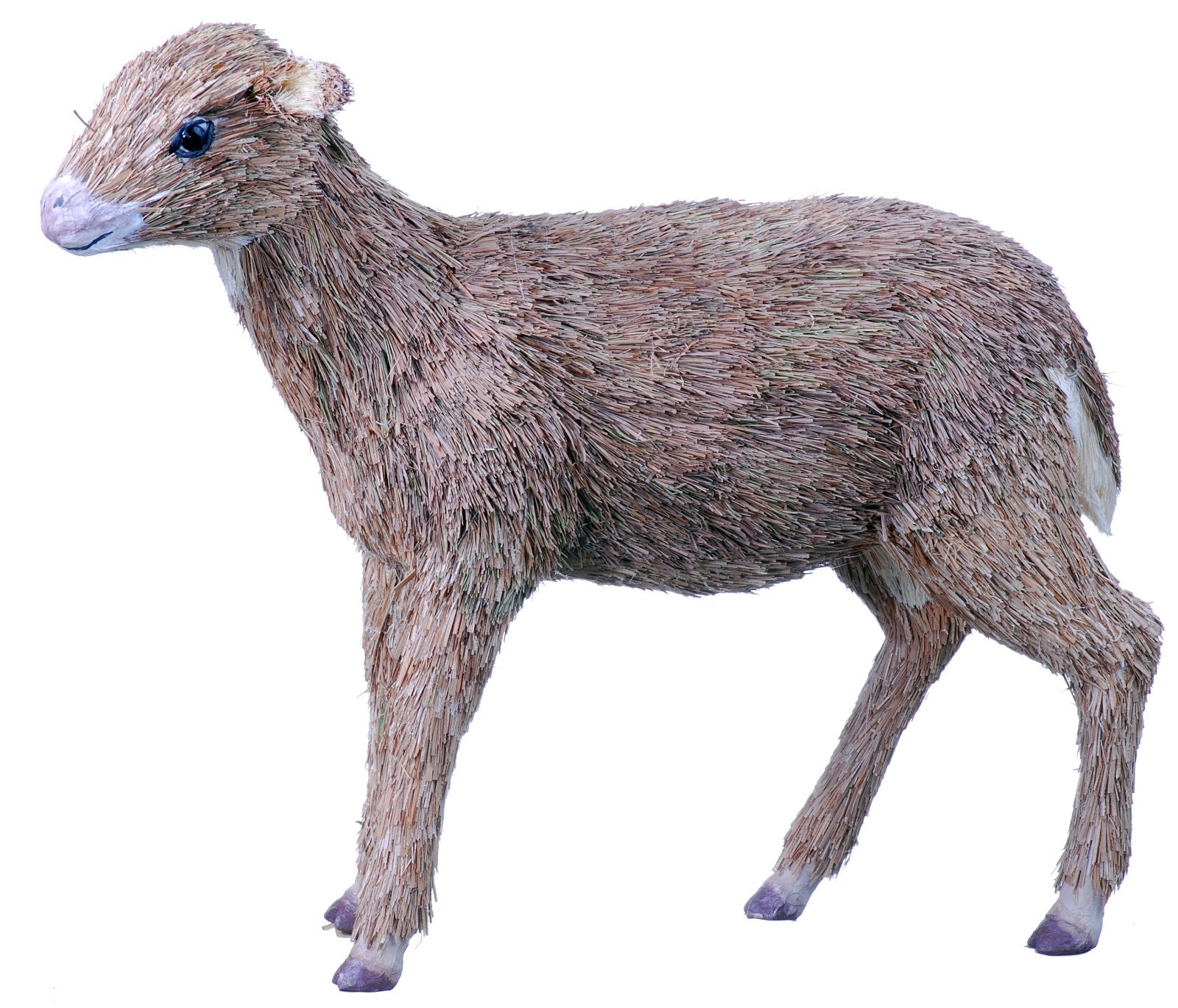 Deer Figurine Handmade Natural Grass Straw Wild Woodland Animal 240i