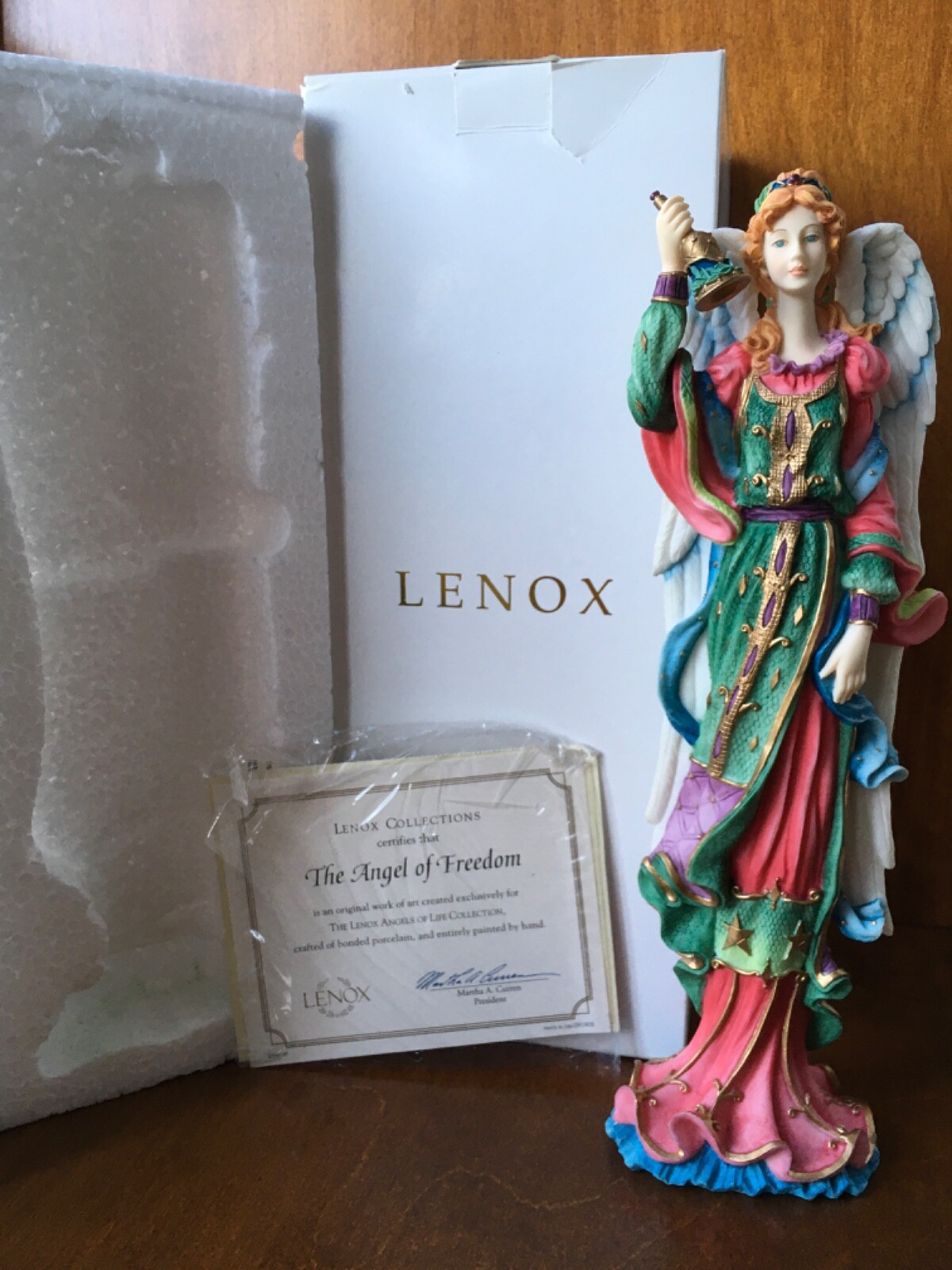 Angel of Freedom, Lenox Angels of Life Collection, COA and Box, 11 Inches, 1998