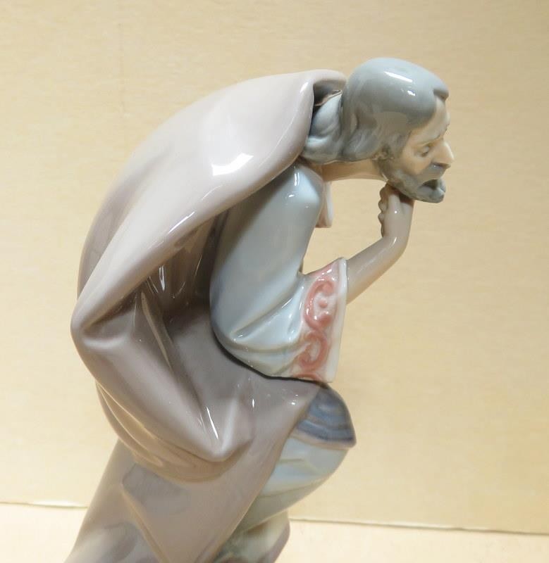 Lladro St. Joseph Nativity Figurine B5746 w/ Box & Staff – 8.5″ Tall