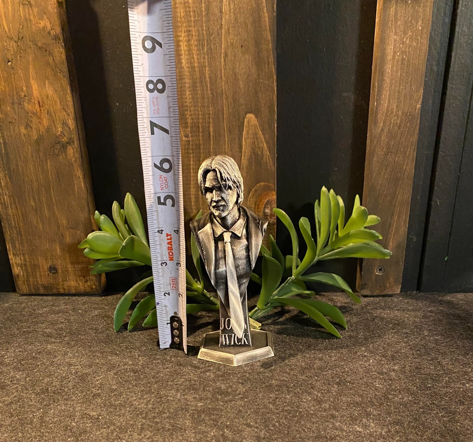 John Wick Silver Statue 6 inches Tall Vintage Style