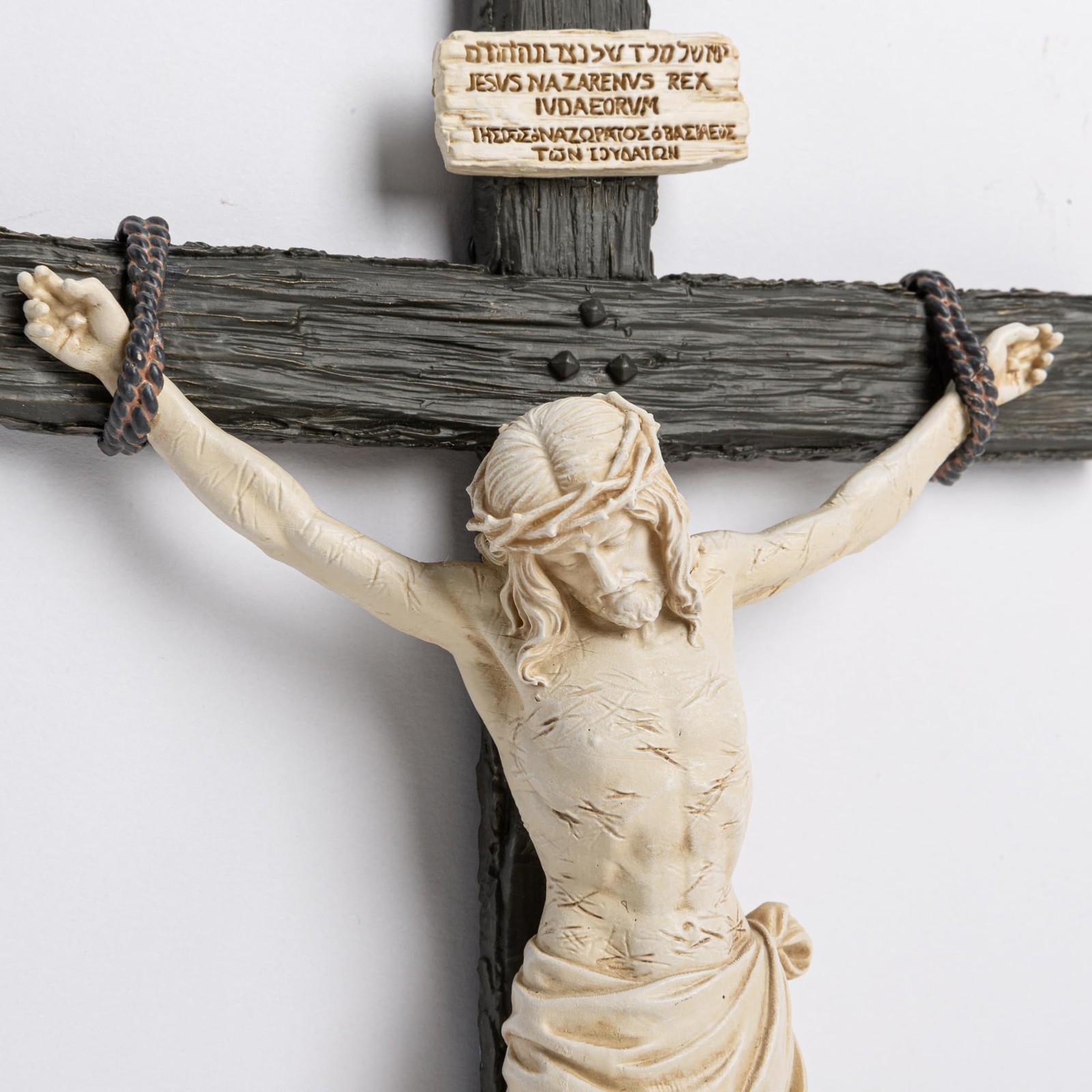 DevotedWalls 10″ H Catholic Realistic Crucifix for Wall,Realistic Jesus Chirs…