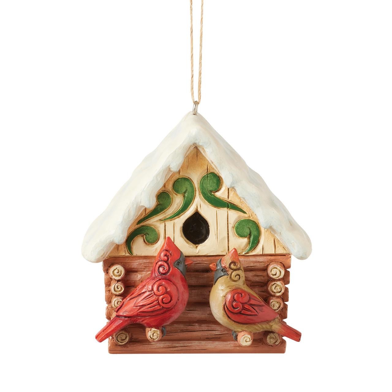 Jim Shore Heartwood Creek Christmas At The Lodge Cabin Birdhouse Hanging 6017040