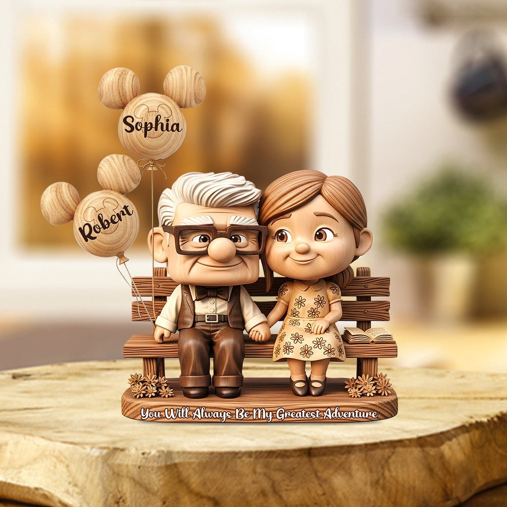 Personalized Carl Ellie Up Couple Family Acrylic Plaque Wooden Block Desk Decor