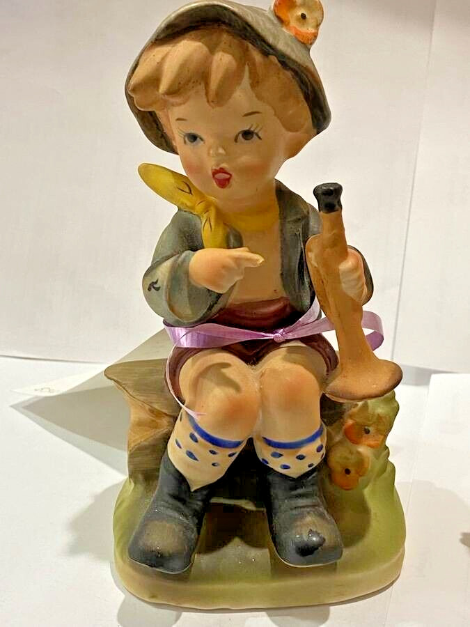 Vintage Set of 2 Napcoware Figurines Japan C7363 With instruments