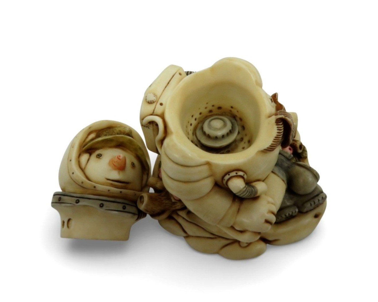 Harmony Kingdom Blue Moon Snowman Astronaut Trinket Figurine Boxed 3.7″