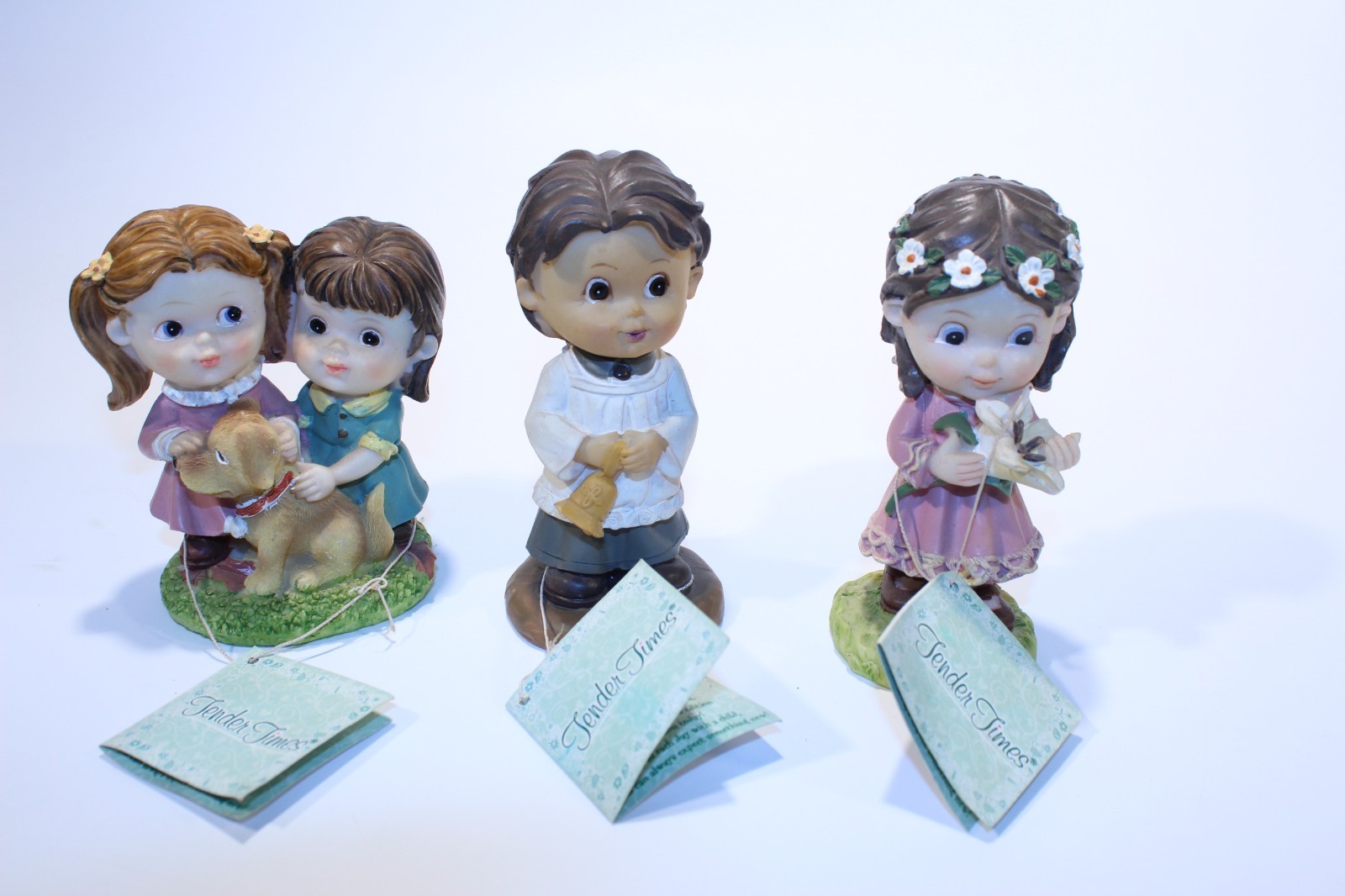 Tender Times Figurines Collectible, set of 3, new with Tags 4 1/2″ Tall.